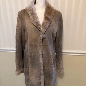 Women's Tan Shearling Coat